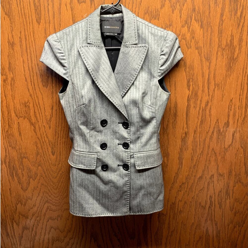 BCBG Maxazria Sleeveless Suit Jacket